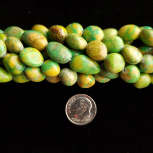 Mojave Green Boulder Turquoise Southwest Round Strands NS-03