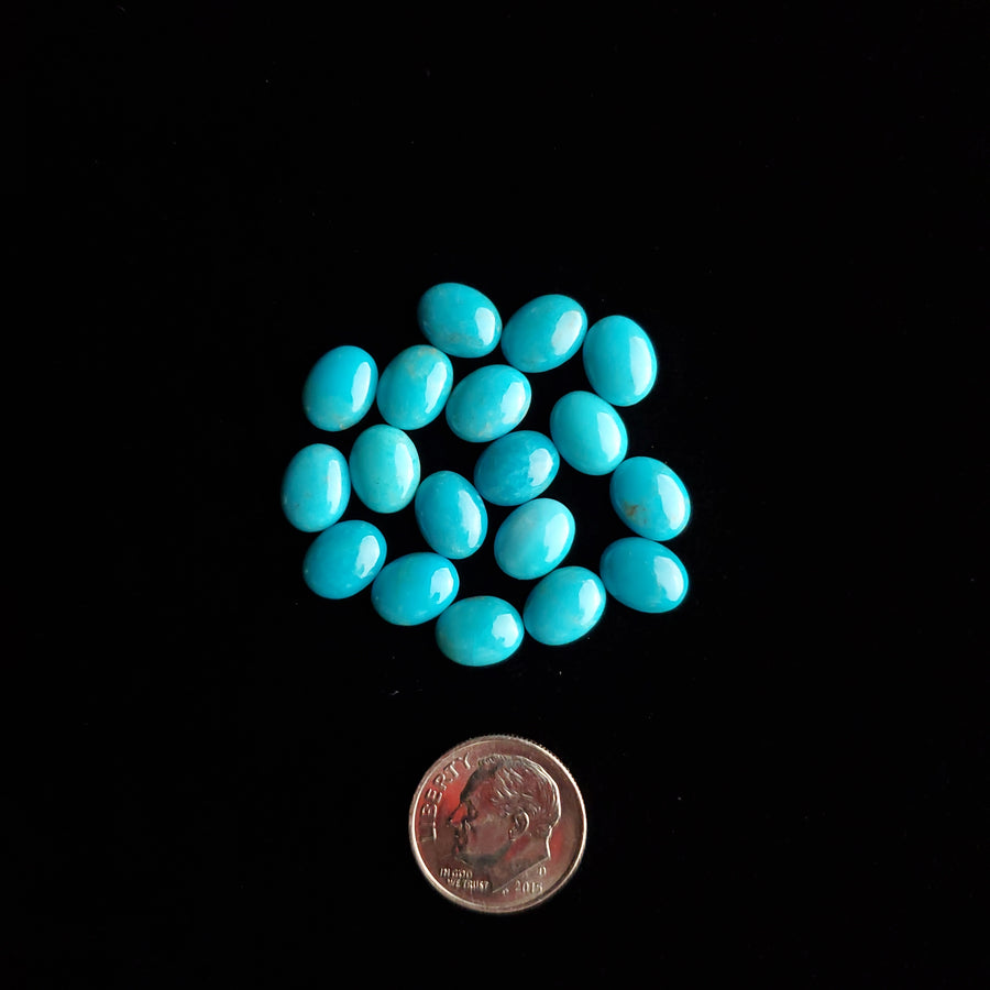 7 x 9 x 3.5 mm Nacozari Calibrated Turquoise Cabochons CC-07
