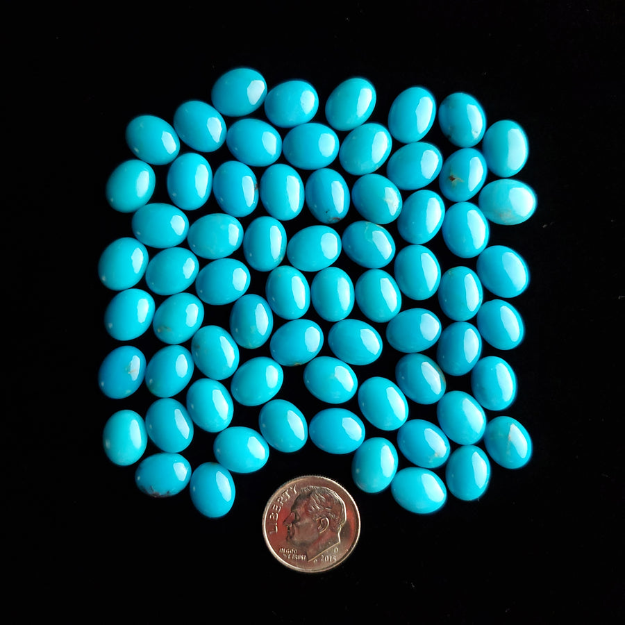 8 x 10 x 3.5 mm Nacozari Calibrated Turquoise Cabochons CC-08
