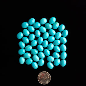 8 x 10 x 3.5 mm Nacozari Calibrated Turquoise Cabochons CC-13