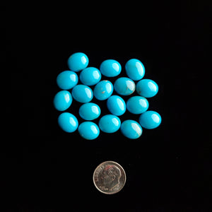 10 x 12 x 4 mm Turquoise Mountain Calibrated Turquoise Cabochons CC-18