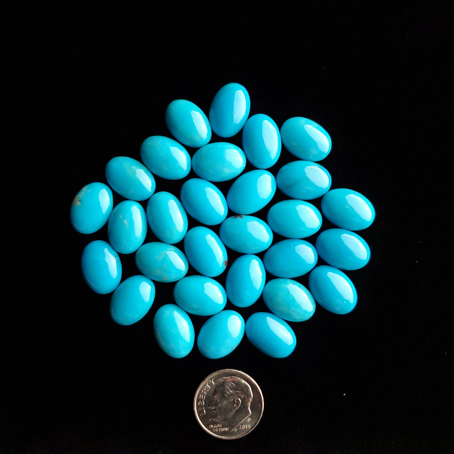 10 x 14 x 5 mm Sleeping Beauty Calibrated Turquoise Cabochons CC-22