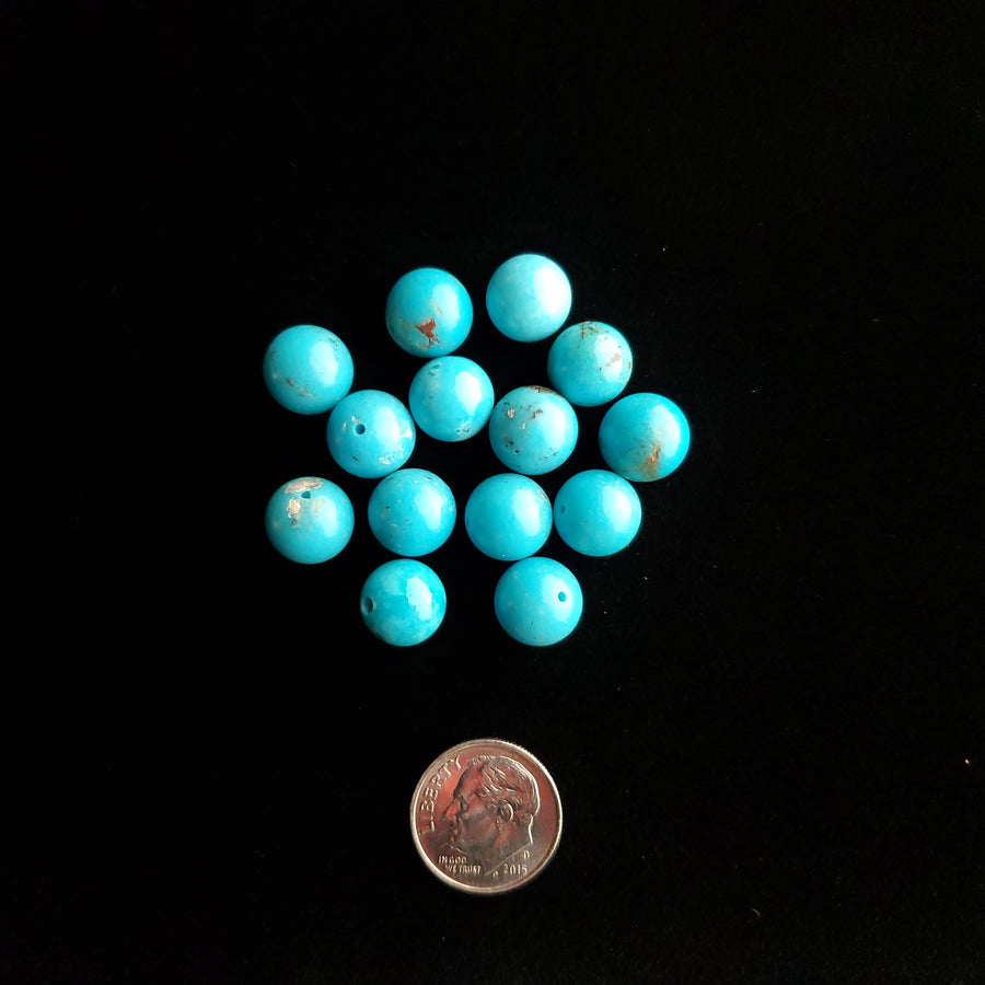 10 mm Nacozari Turquoise Round Beads RB-02