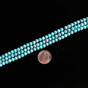 4 mm x 16” Redskin Turquoise Round Bead Strands MS-06
