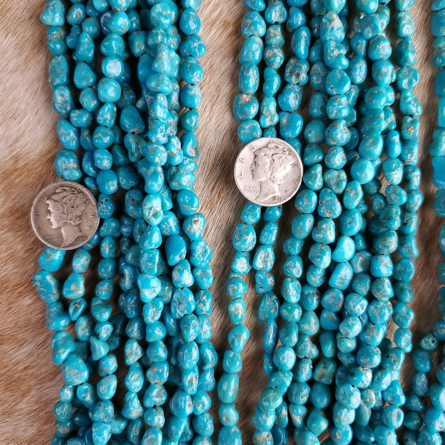 Kingman Turquoise Nugget Strands by Hank