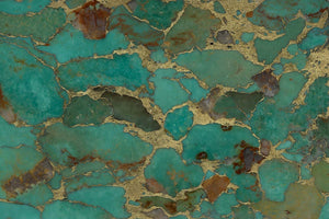 Alisia Green Turquoise with Golden Brass Matrix