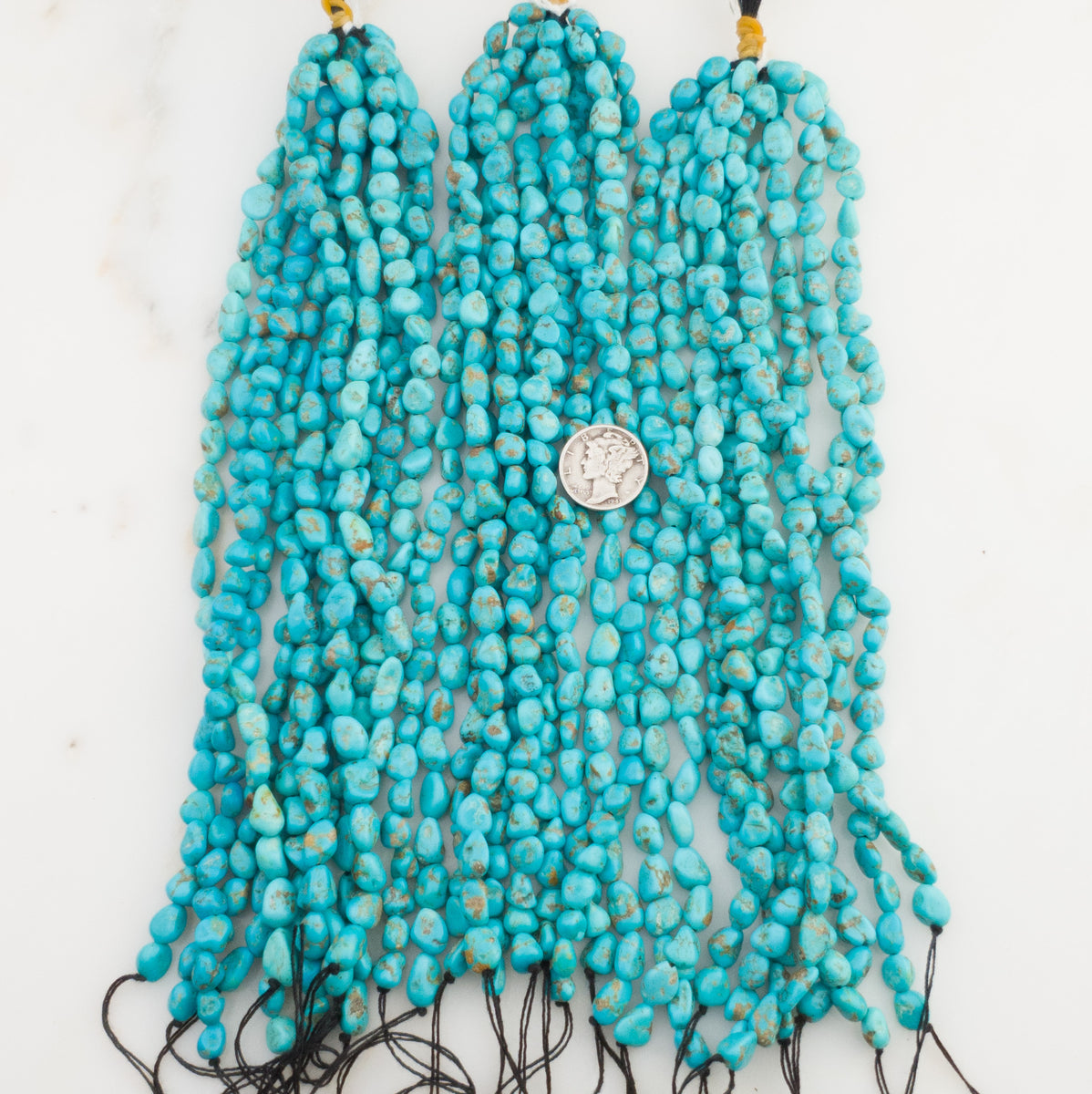 Chinese Turquoise Nugget Bead Strand - RioGrande