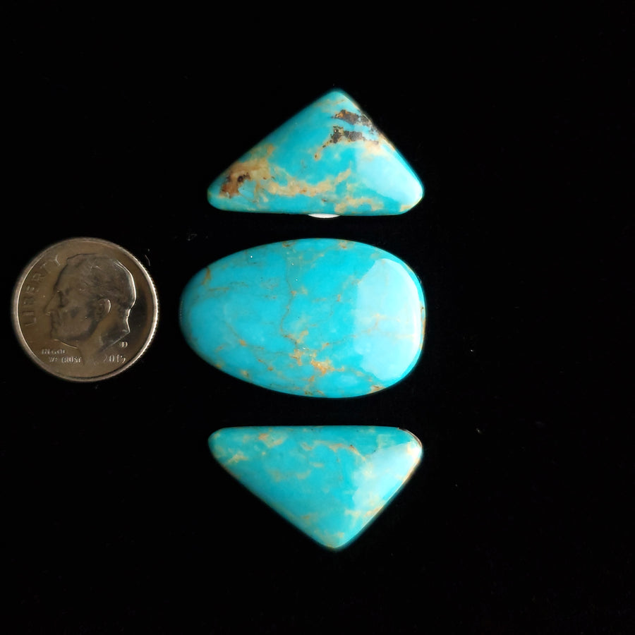 Turquoise Mountain Mine Turquoise Cabochon Set FC-57