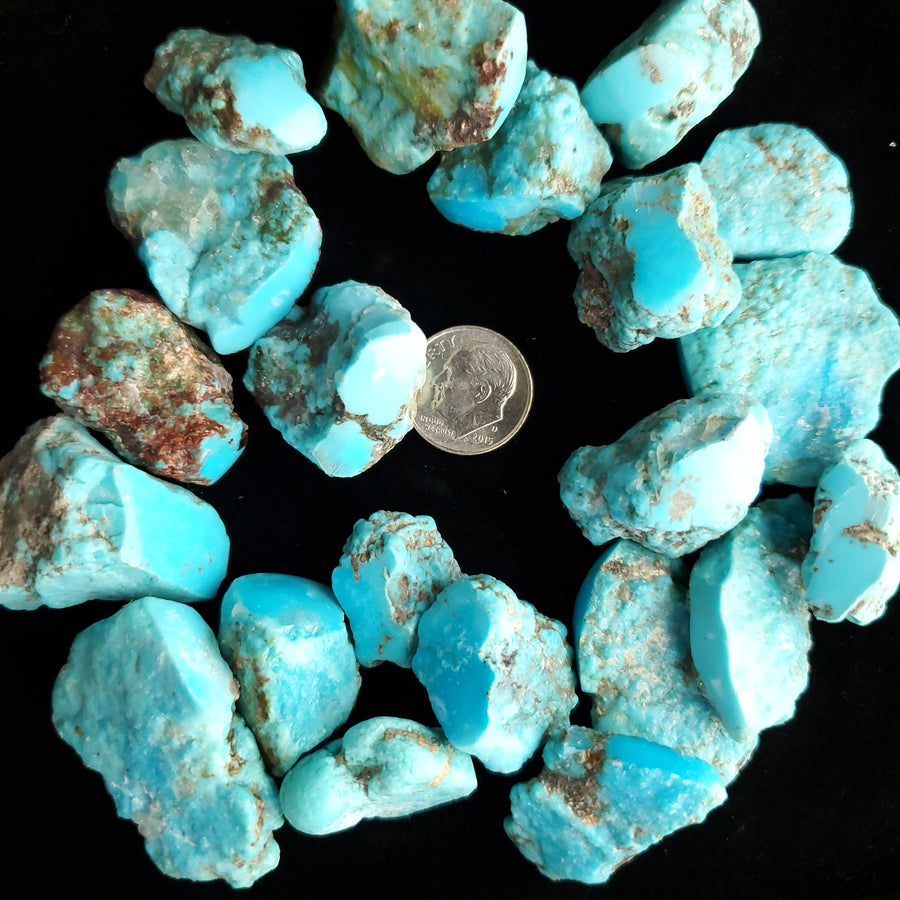 Arizona 1980s Mined Rough Mix Turquoise Lot RL-08