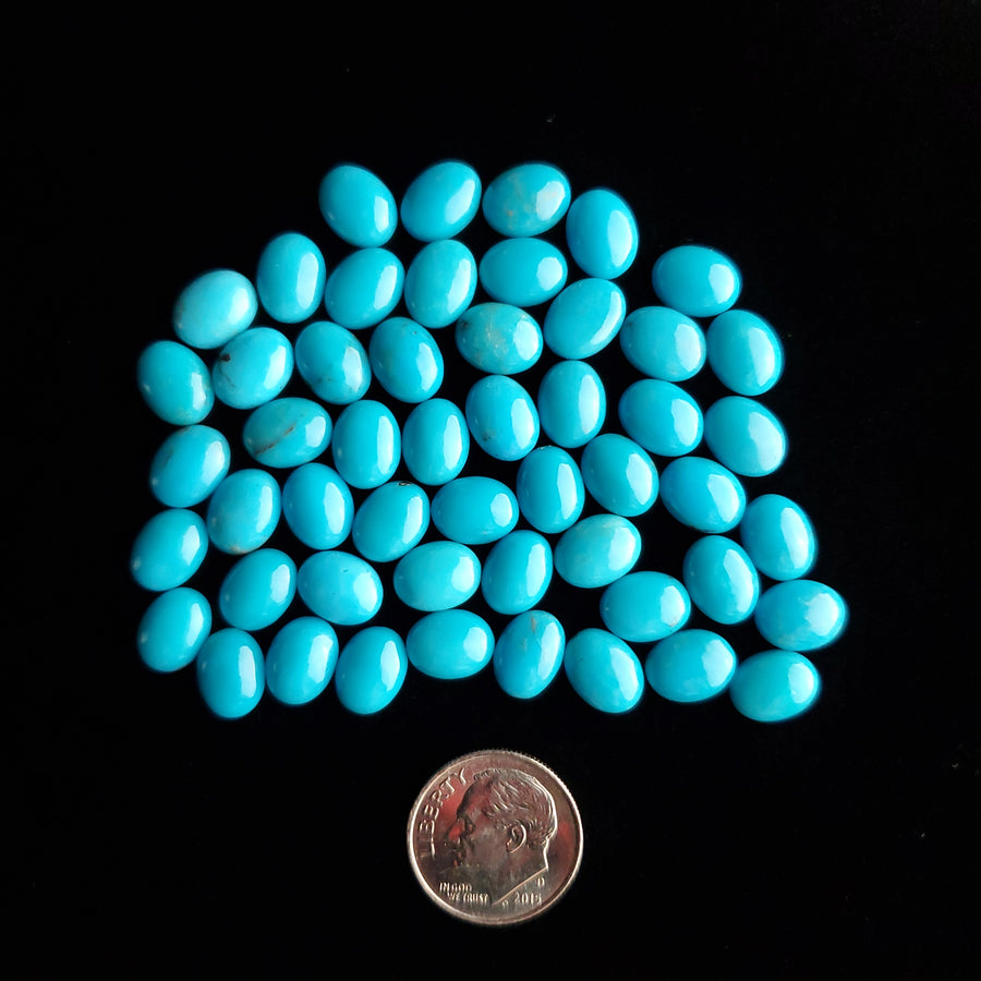 7 x 9 x 3.5 mm Nacozari Calibrated Turquoise Cabochons CC-04