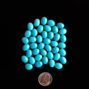 8 x 10 x 3.5 mm Nacozari Calibrated Turquoise Cabochons CC-10