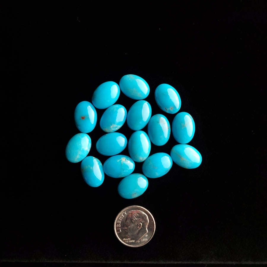 10 x 14 x 5 mm Turquoise Mountain Calibrated Turquoise Cabochons CC-23