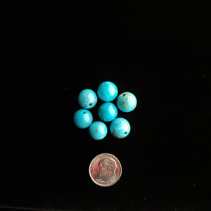 10-11 mm Nacozari Turquoise Round Beads RB-03