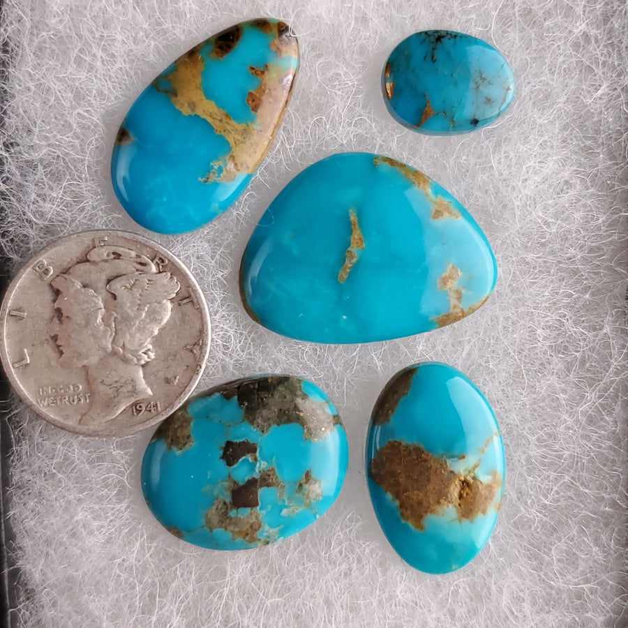 Nevada Blue Turquoise Cabochon Lot