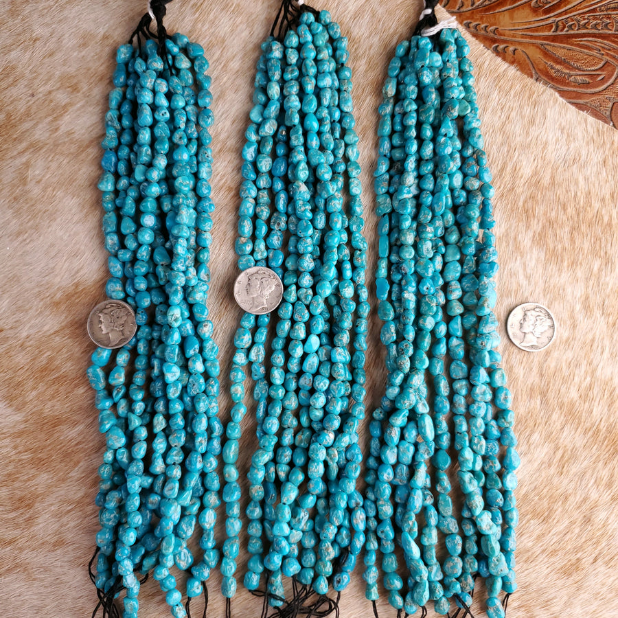 Kingman Turquoise Nugget Strands by Hank